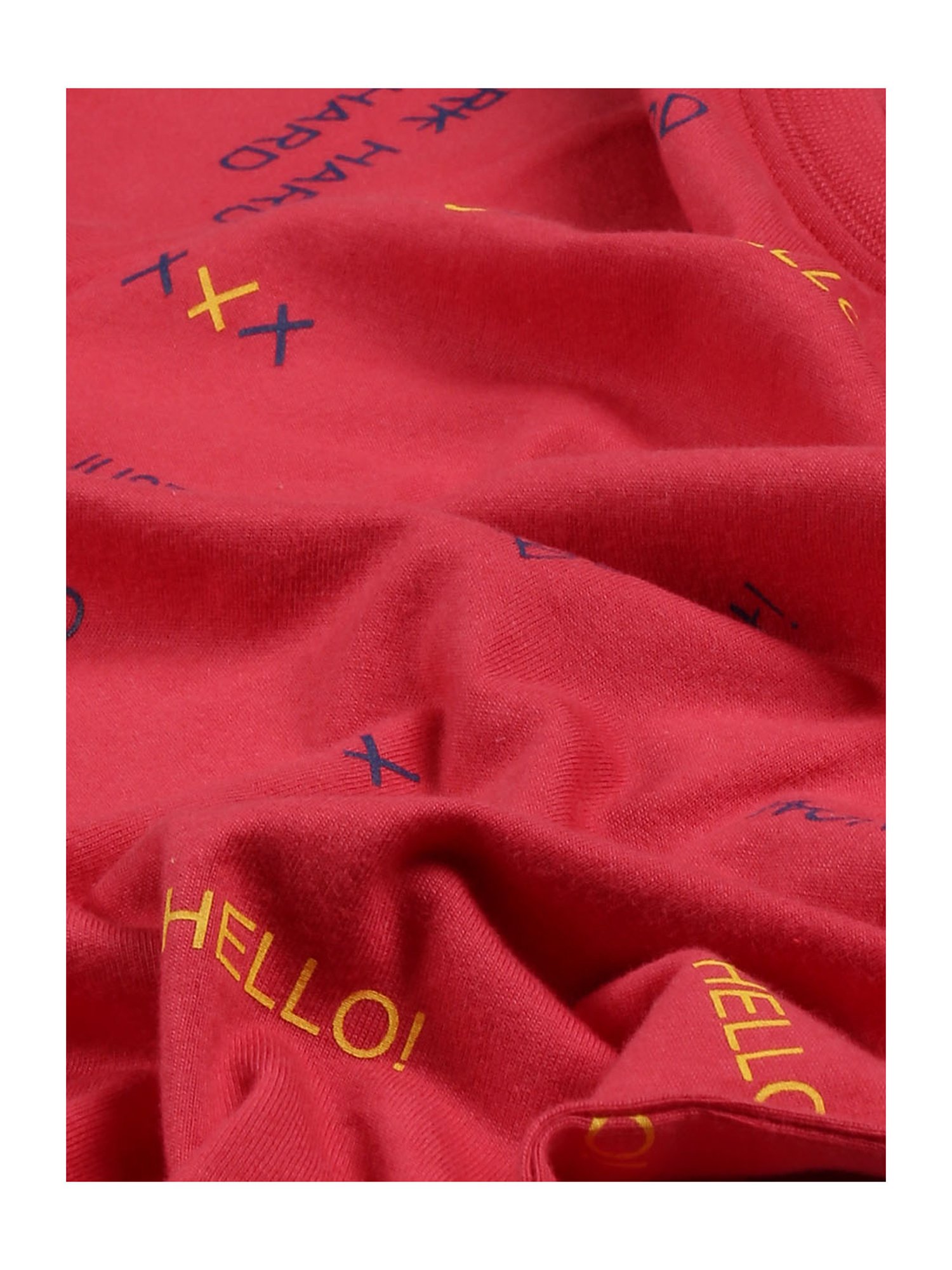 Plum Tree Kids Red & Yellow Printed T-Shirt (Pack Of 2)