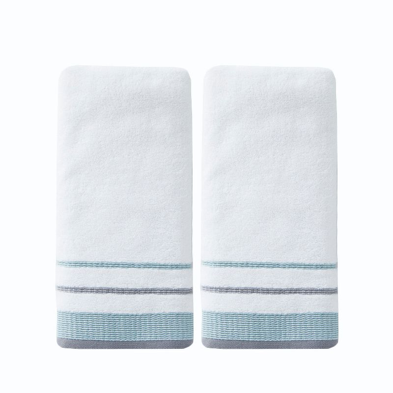 2pc Go Round Hand Towel Set White - Saturday Knight Ltd.