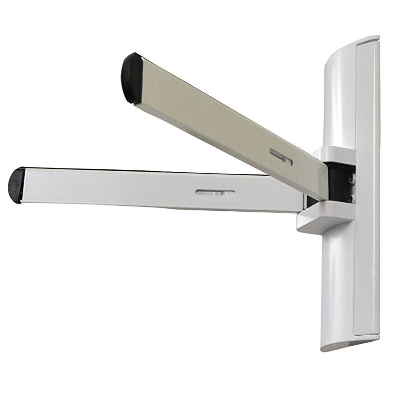 DVD DVR VCR Wall Mount Bracket DDS Receiver Cable Box Wall Holder with Adjustable Arm White Color MDVD02W A33