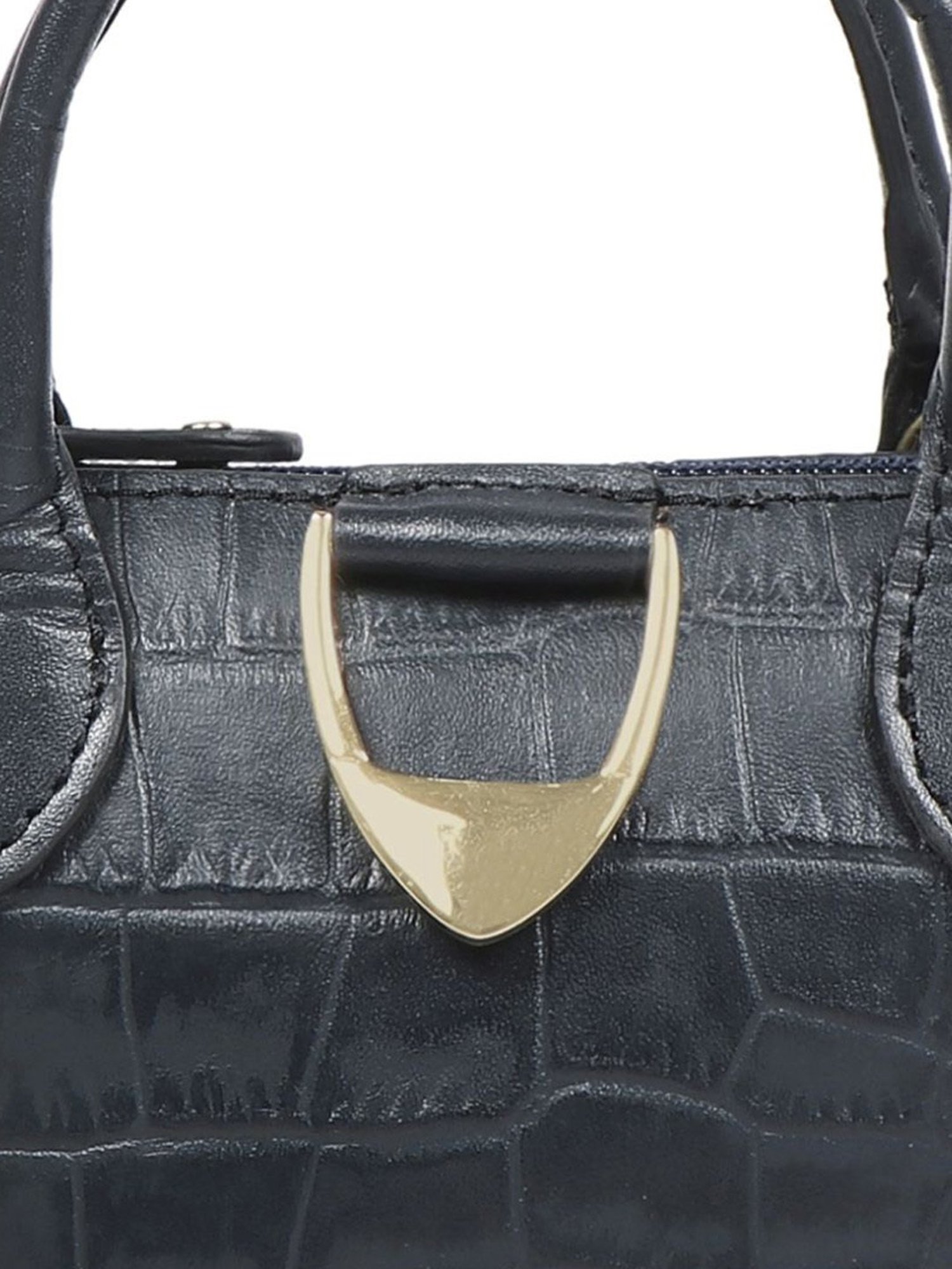 Hidesign Rosario 04 Blue Leather Textured Handbag