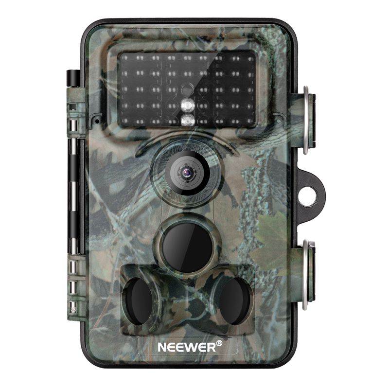 Neewer Trail Game Camera 16MP 1080P HD Digital Waterproof Hunting Scouting Cam 120 Degree Wide Angle Lens with 0.3s Trigger Speed Motion Activated Night Vision for Wildlife Monitoring