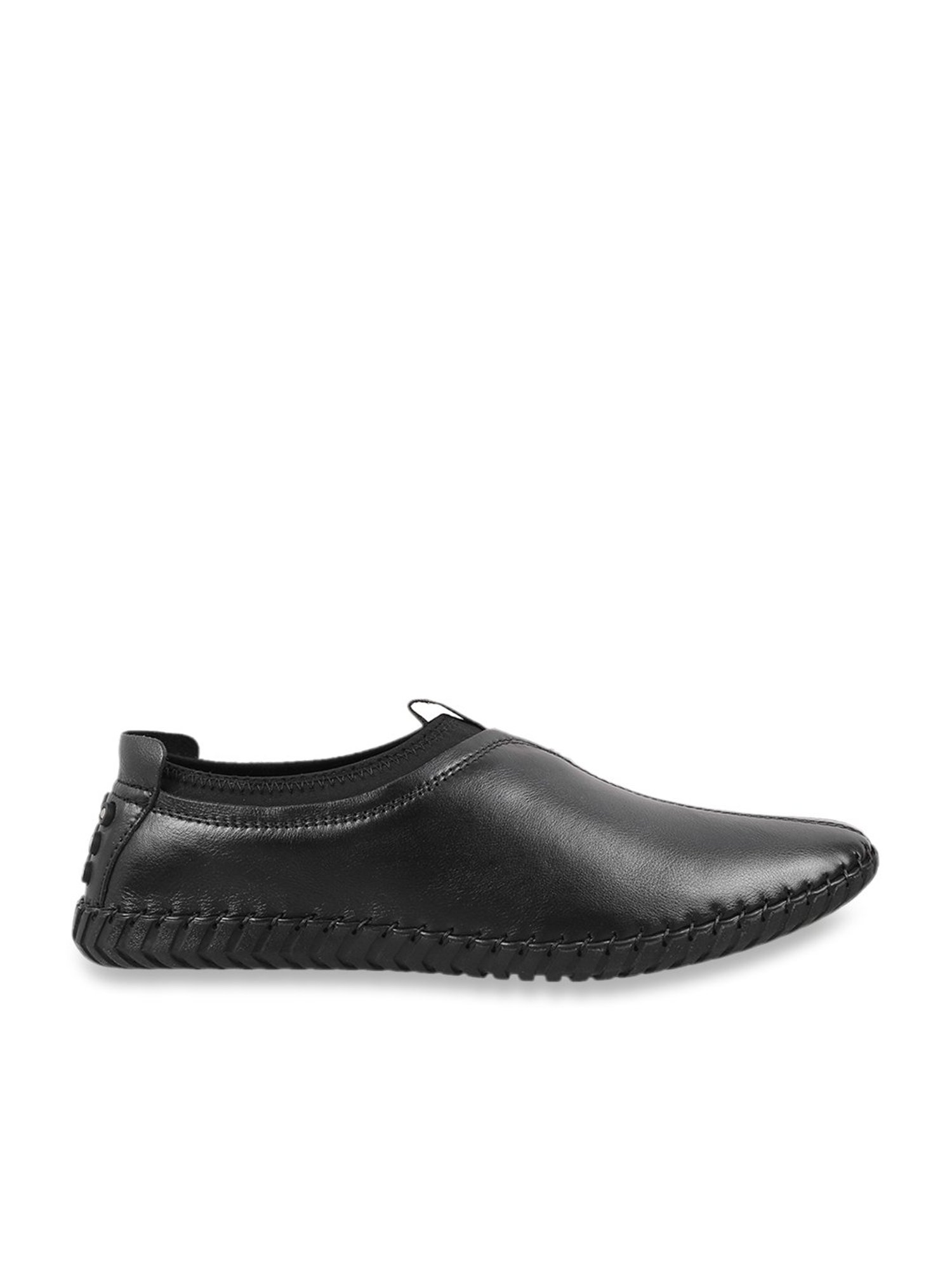 Mochi Men's Black Casual Slip-Ons