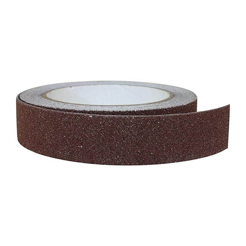 Anti Slip Tape Brown 1 Inch x 164 Feet AntiSlip Traction Tape Roll Weatherproof Safety Non Skid Self Adhesive Grip Tape for Stairs Tread Step Indoor amp Outdoor Use