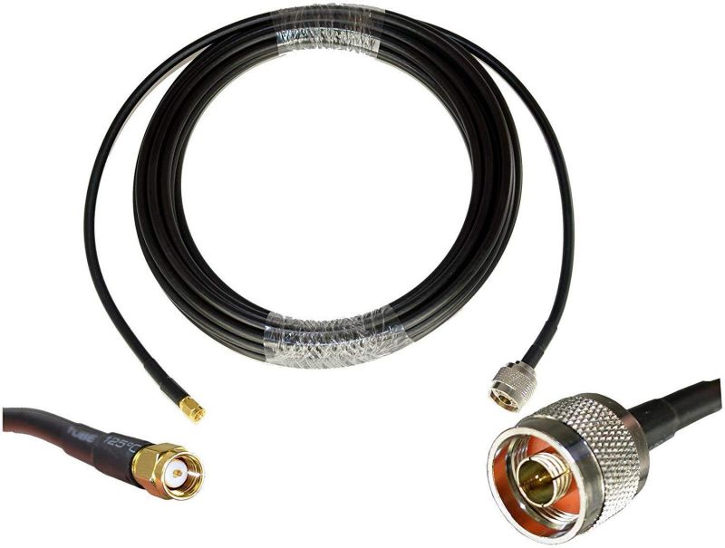 Proxicast 25 ft Low-Loss Coax Extension Cable (50 Ohm) - SMA Male to N Male - for 3G/4G/LTE/Ham/ADS-B/GPS/RF Radio to Antenna or Surge Arrester Use (Not for TV or WiFi)