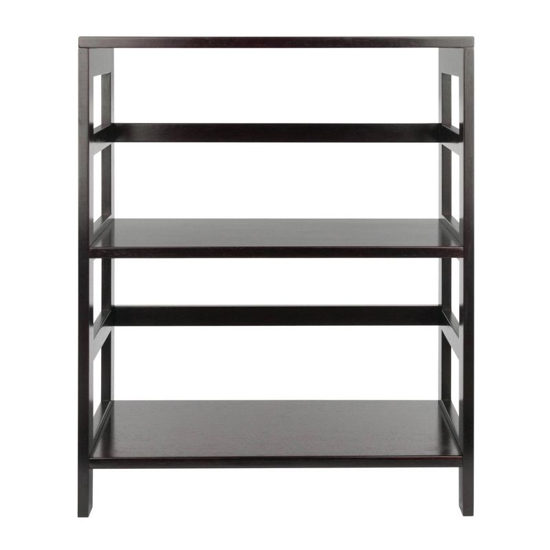 29.21" 2 Tier Leo Shelf Storage or Bookshelf Wide Espresso Brown - Winsome