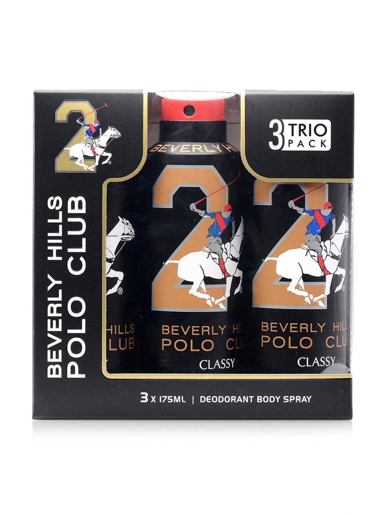 Beverly Hills Polo Club Classy No.2 Trio Pack for Men - 175 ml Each (Pack of 3)