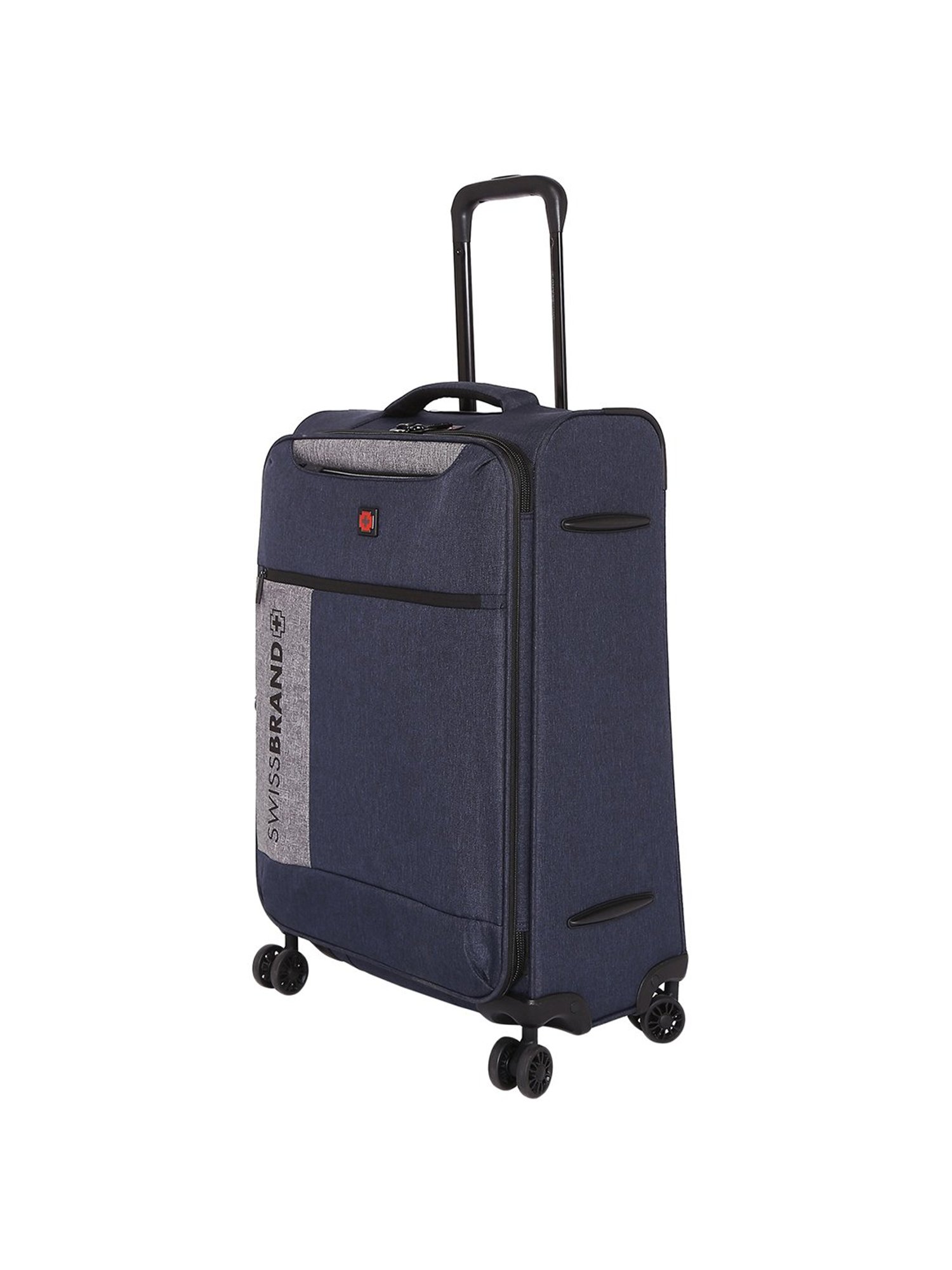 Swiss Brand Utah Navy 8 Wheel Small Soft Cabin Trolley - 53 cm