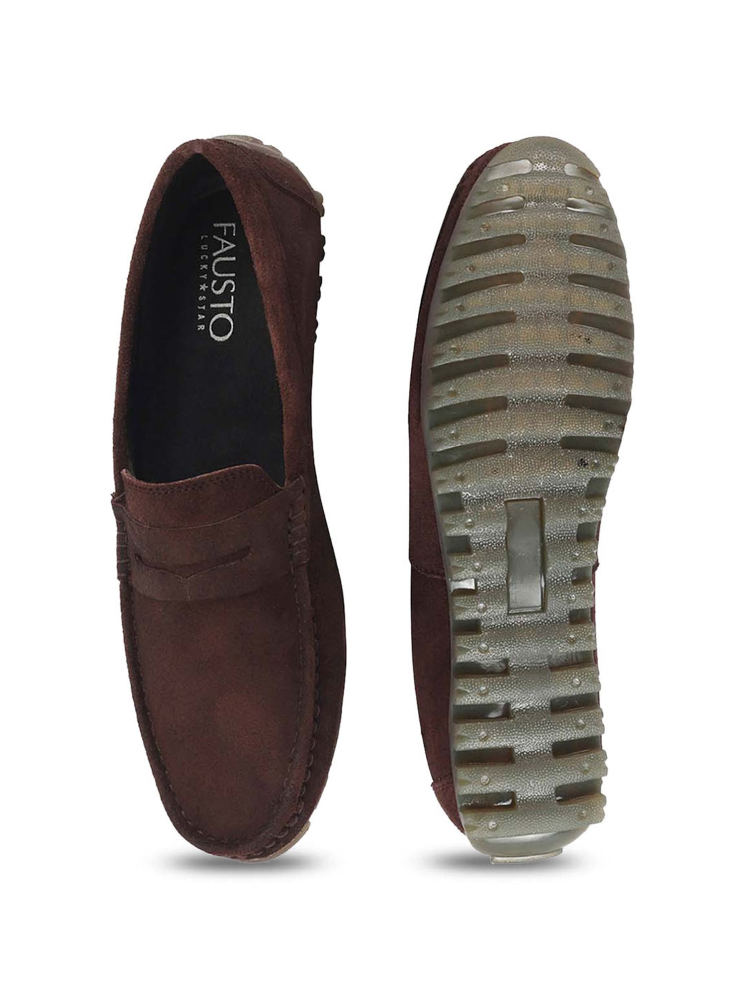 Fausto Men's Dark Brown Casual Loafers