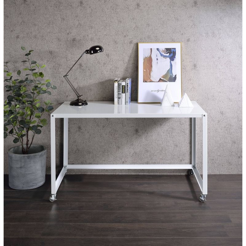 Arcano Writing Desk White - Acme Furniture