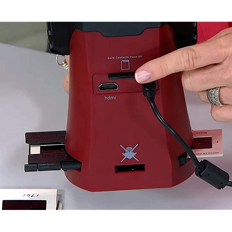 Titan 8-in-1 20MP High Resolution Film to Digital Converter with 4.3" Screen and HDMI Output, Worldwide Voltage 110V/240V AC Adapter, 32GB SD Card & 6ft HDMI Cable Bundle (Black)