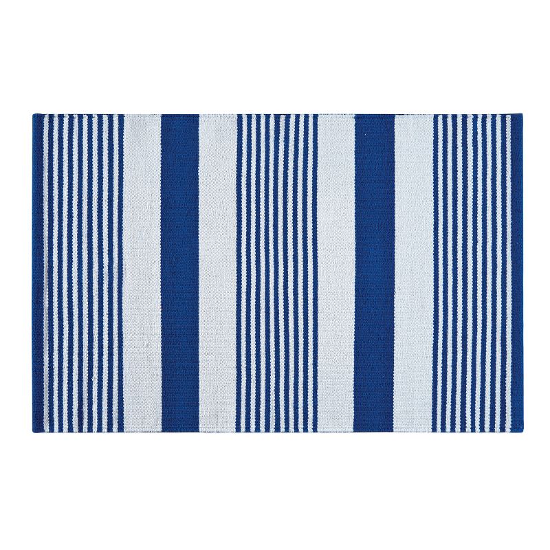 2'x6' Rectangle Stripe Accent Rug Blue - C&F Home