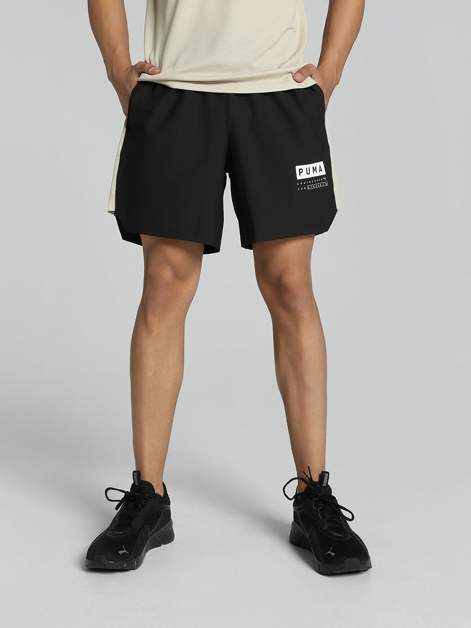 Puma STRENGTH TRAINING Black Regular Fit Sports Shorts