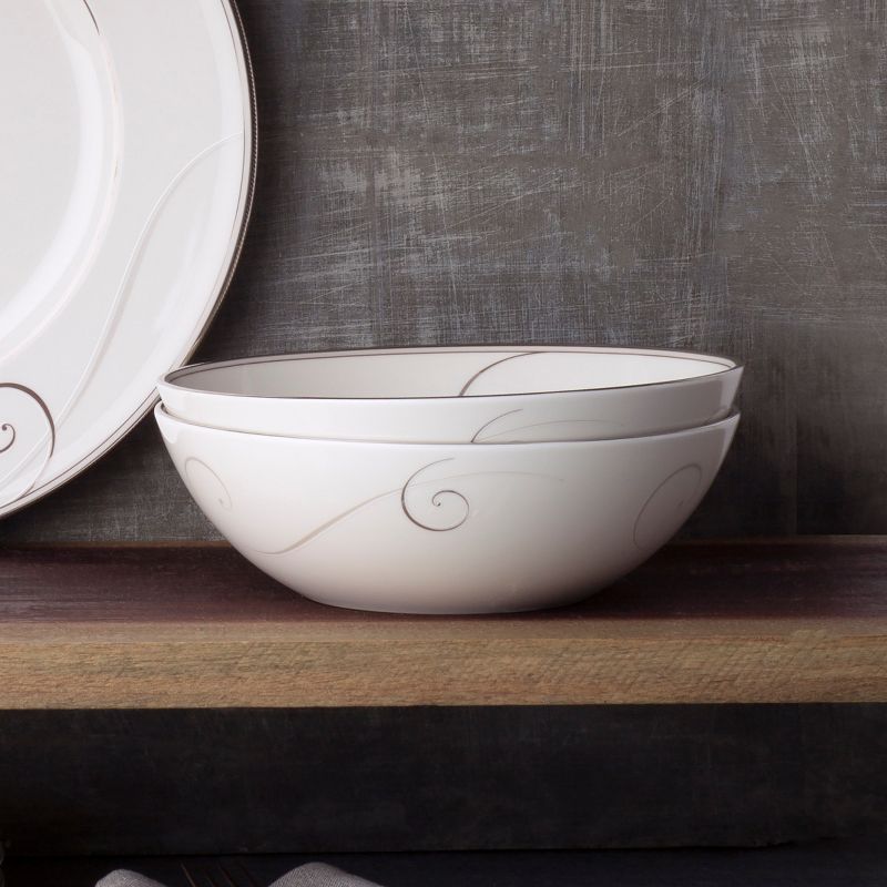 10 Strawberry Street Matte Wave Stoneware Side Bowls 10oz White - Set of 6