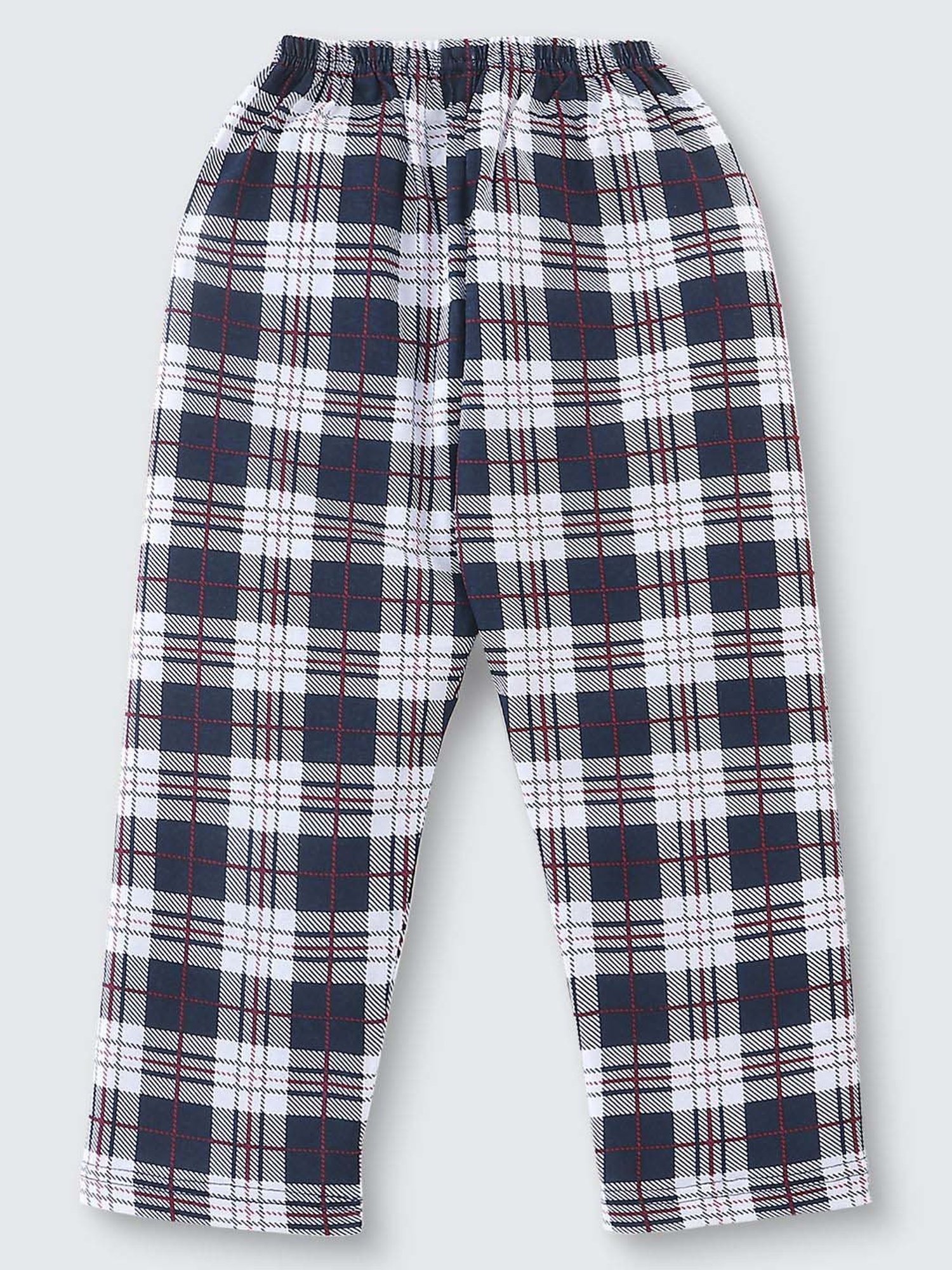 Nite Flite Boys Maroon & Navy Cotton Printed Full Sleeves T-Shirt Set