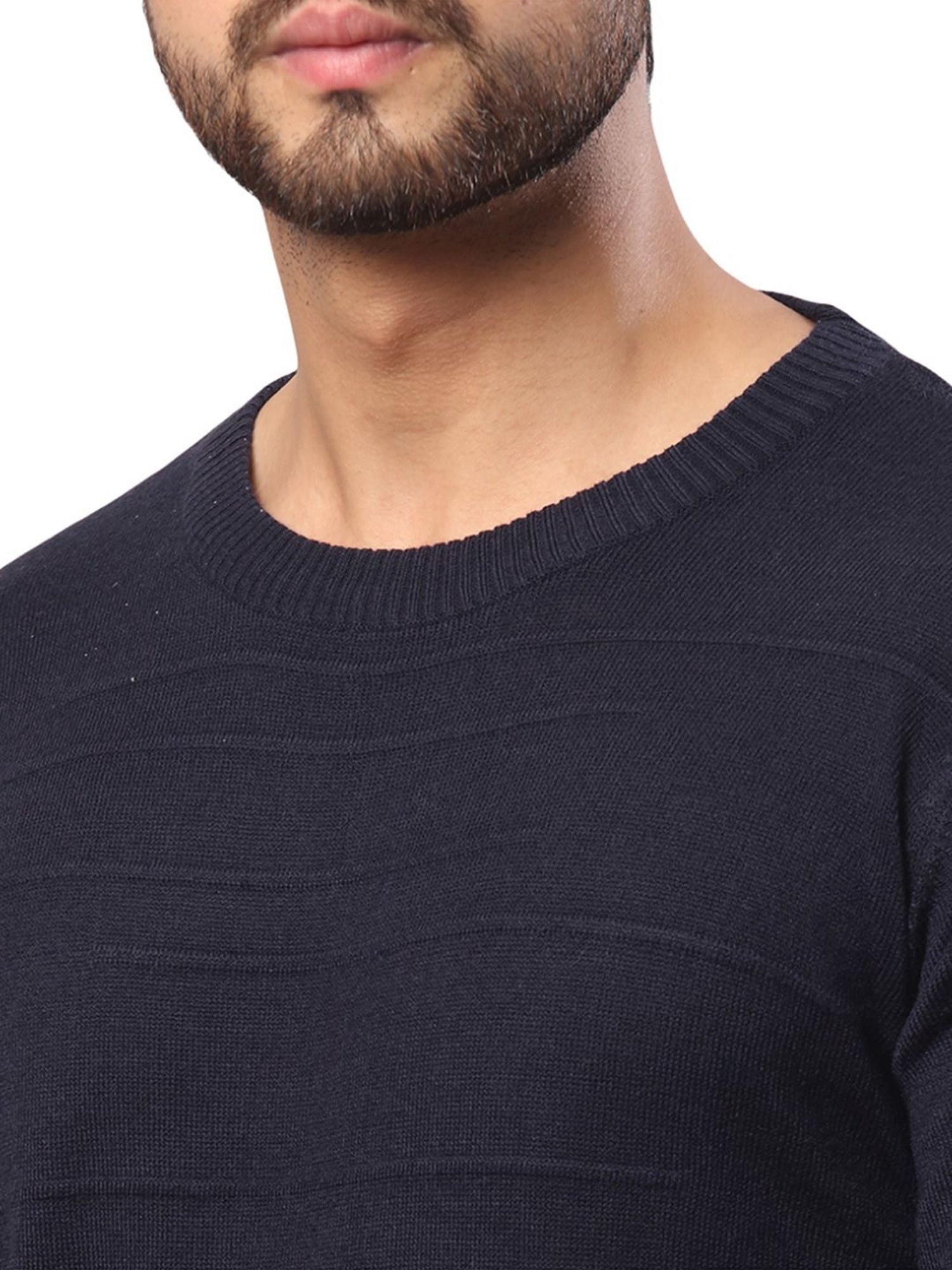 Raymond Blue Regular Fit Sweater