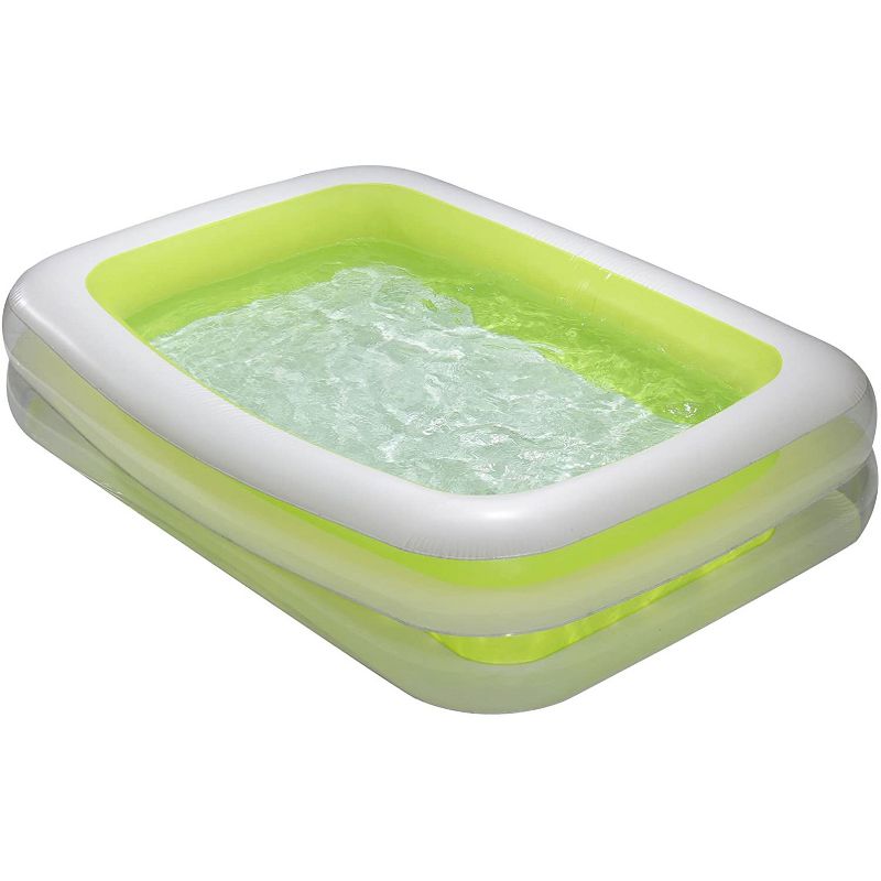 Summer Waves KB0192000156 9ft x 6ft x 18in Deluxe Inflatable Backyard Childrens Kids Toddler Family Kiddie Swimming Splash Pool, Green