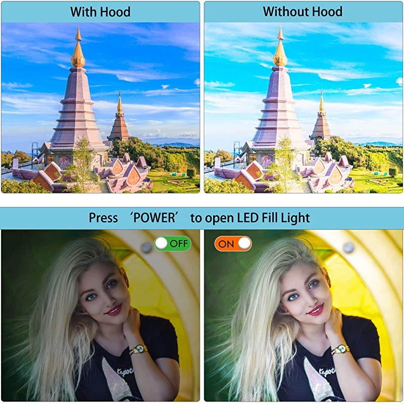 Camera Full HD 1080P 30FPS 24MP YouTube Camera Camcorder 3.0 Inch 270&deg; Rotation IPS Screen 16X Digital Zoom Vlogging Camera with Microphone, Remote, Lens Hood, 2 Batteries