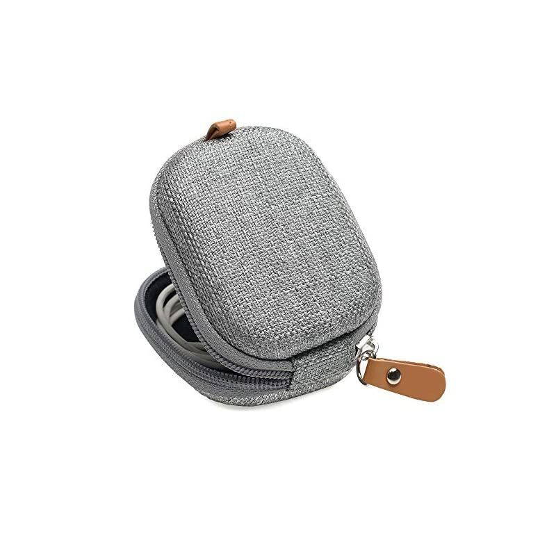 Protective Case for Airpods Handy Semihard case for airpods for travel protective and orgaize Shock and shake Proof mesh pocket for cable and other accessories Gray