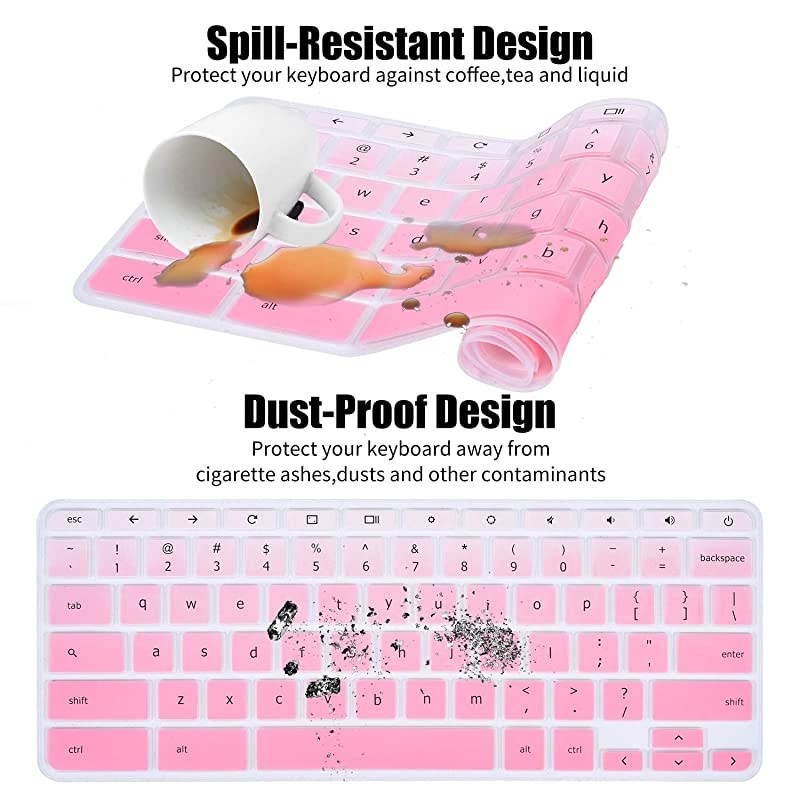 Cover for 2020-2017 Acer Chromebook R11 / Chromebook 11 CB3-131 CB3-132 CB5-132T/Chromebook Spin 13 CP713 CB5-312T/Chromebook 14 CB514/Chromebook 15 CB3-531 CB5-571,Gradual Pink