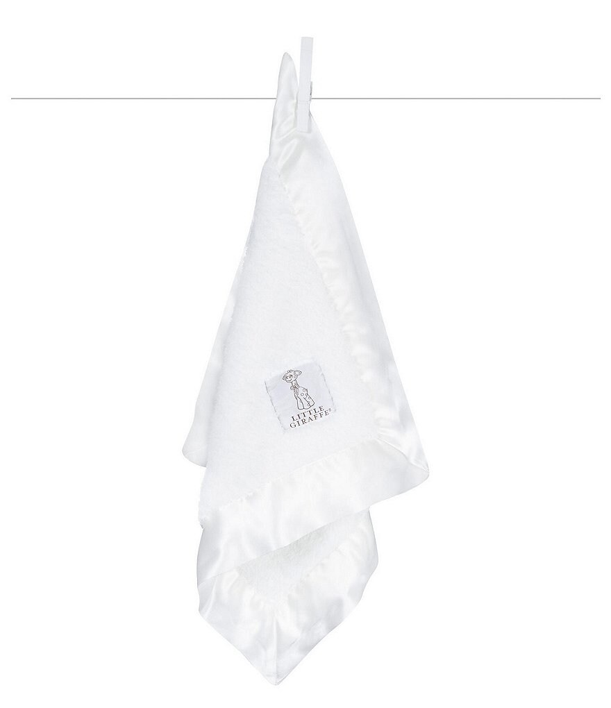 Little Giraffe Baby Satin Trim Chenille Blanket