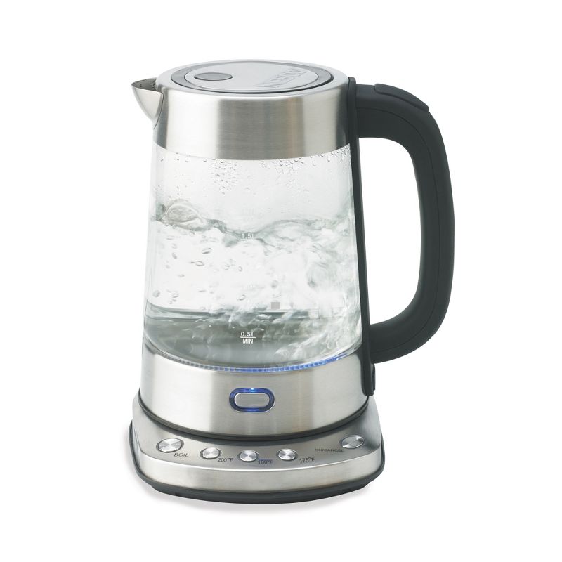 Nesco GWK-03D 1.8 Quart BPA Free Home Kitchen Appliance LED Digital Electric Glass Water Kettle Teapot