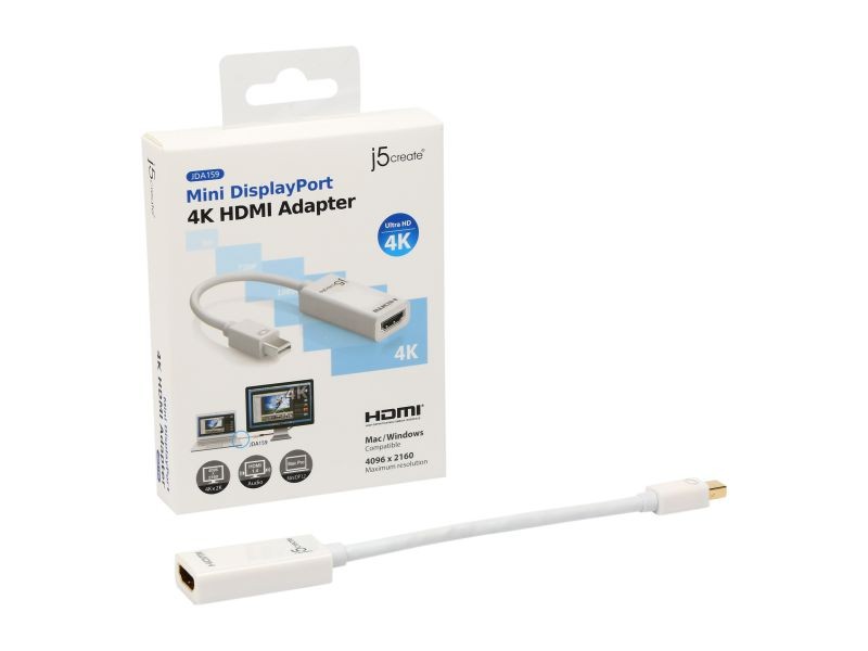 j5create Mini DisplayPort to 4K HDMI Adapter