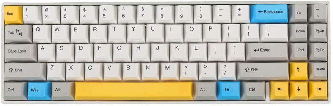 EPOMAKER Hello GANSS ALT 71D Bluetooth Mechanical Keyboard with PBT Keycaps, Type-C Cable for Gaming (Cherry Red Switch, Gold)