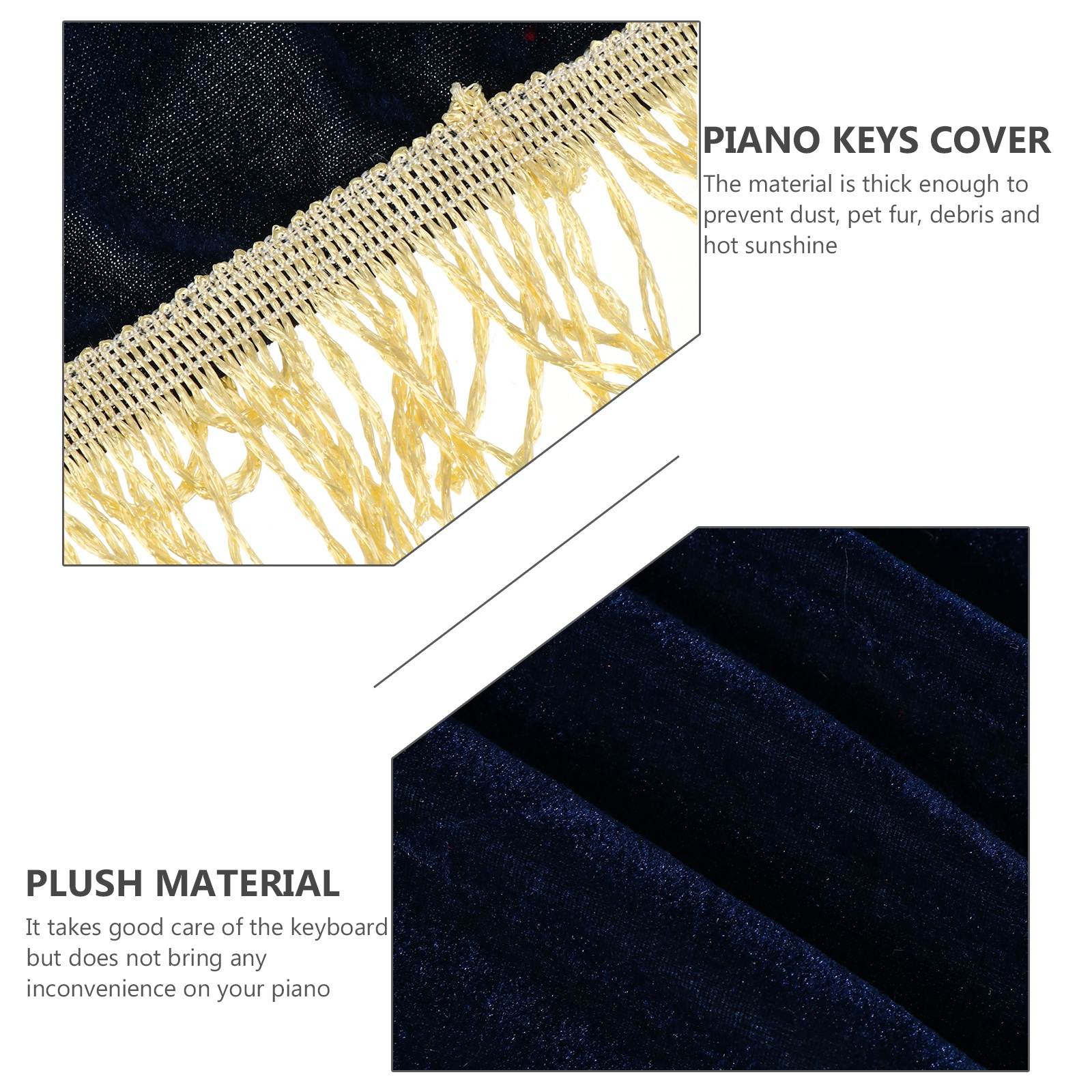 1pc Piano Keys Cover Electrical Piano Cover Plush Cover Keyboard Cover Dustproof Cover for Store Indoor Home
