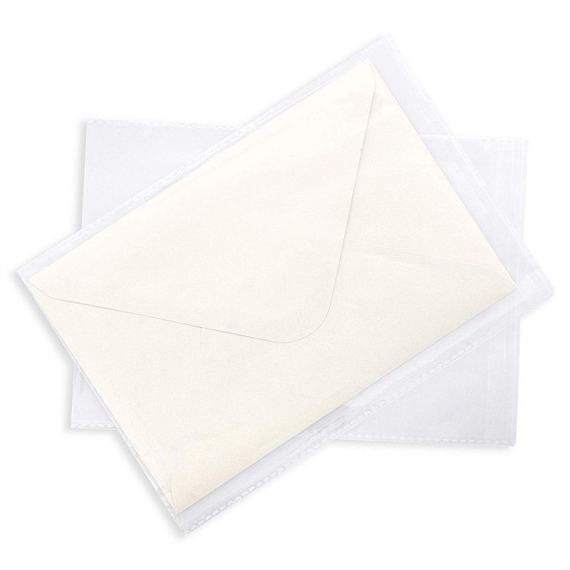 Juvale 300 Pack Clear Plastic Envelope Bags, Greeting Card Sleeves, 6.5 x 5 Inches