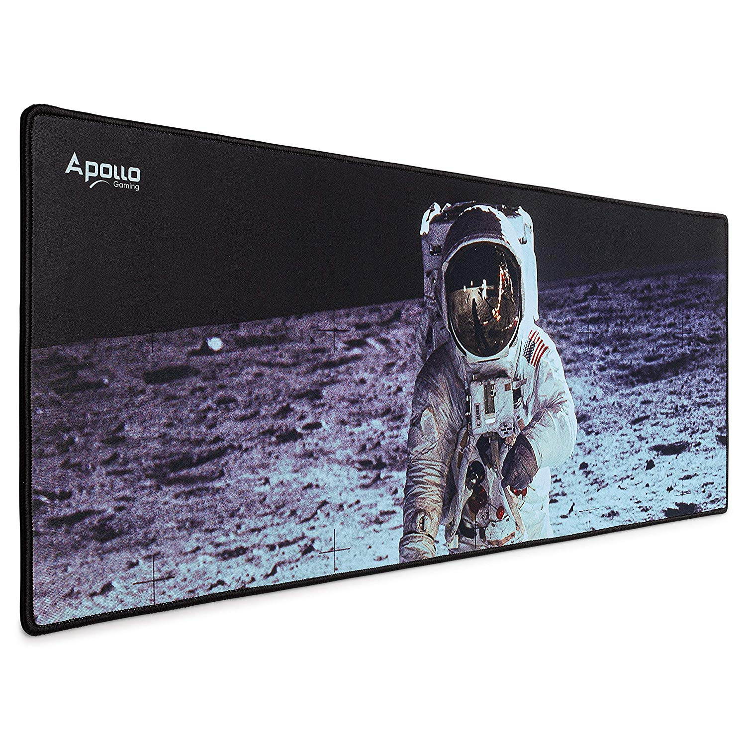 Apollo Gaming Mouse Pad, Large NASA Astronaut Space Design Microfiber Mousepad, 31.5&times;11.8&times;0.12in, Large XXL Extended Desk Mat. Computer Keyboard Mouse Mat Mousepad for Office/Gaming/Home