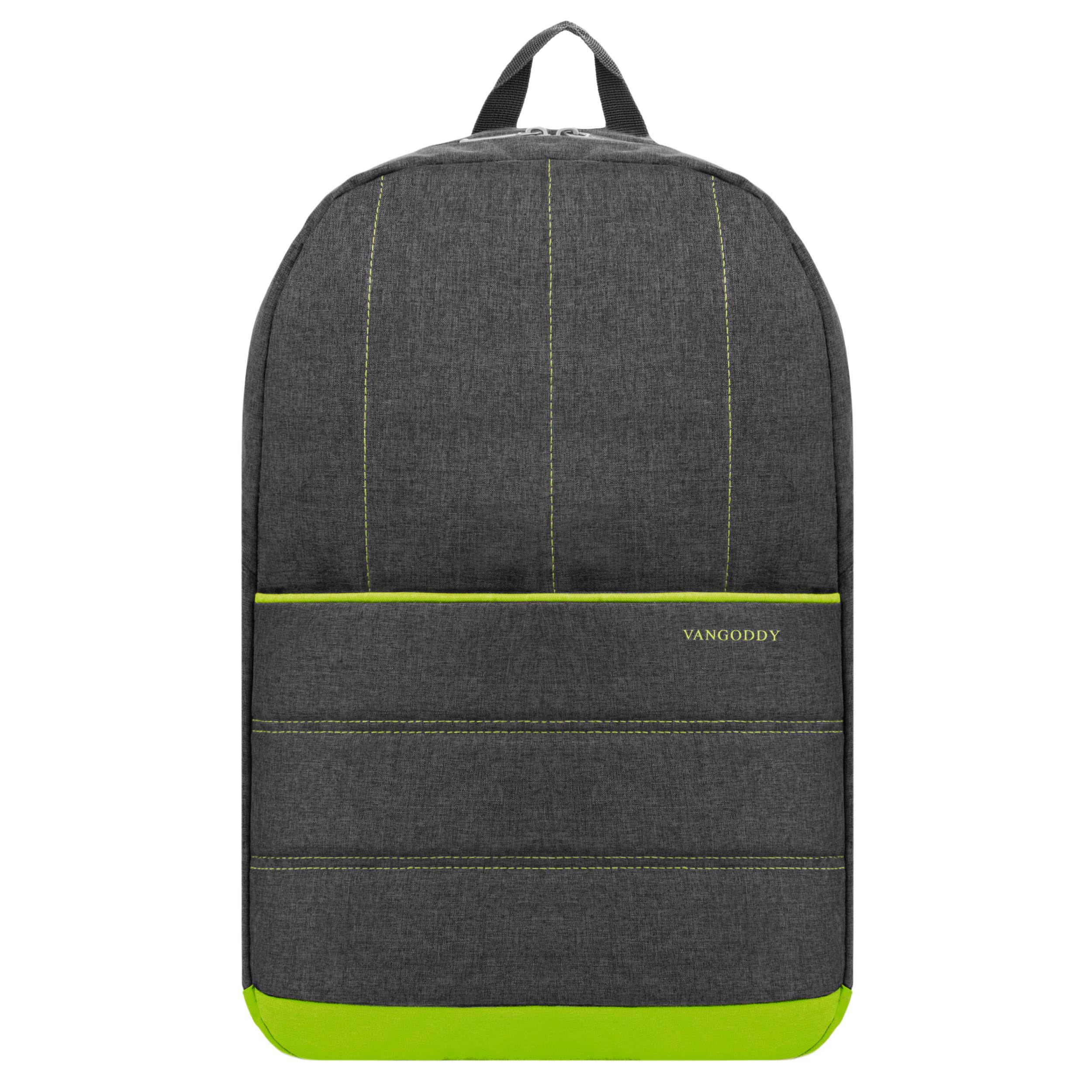 VanGoddy Grove Lightweight Protective Apple Green Nylon Laptop Backpack Suitable for Up to 15.6inch Laptops