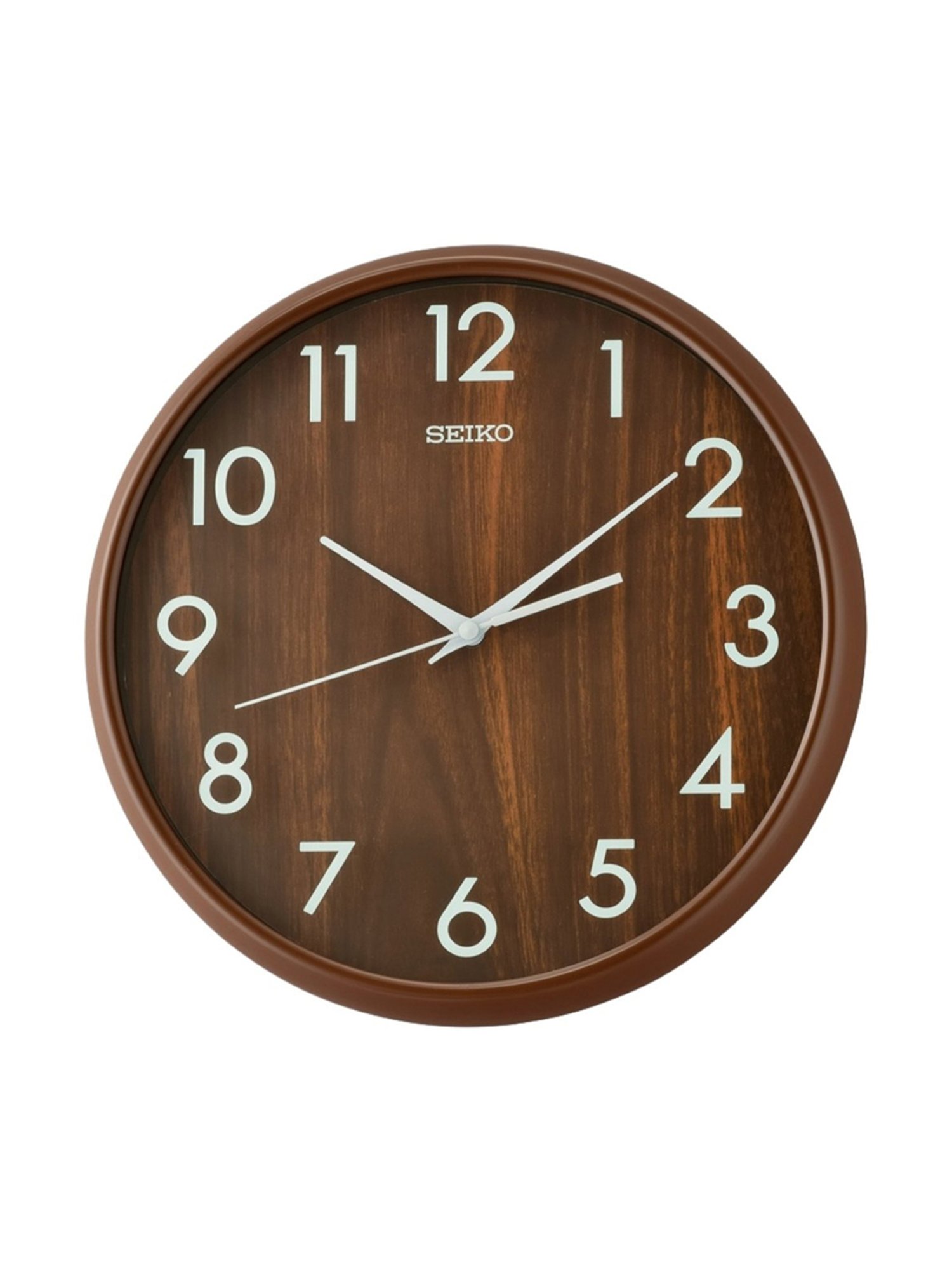 SEIKO classic black plastic wall clock with sweep movement