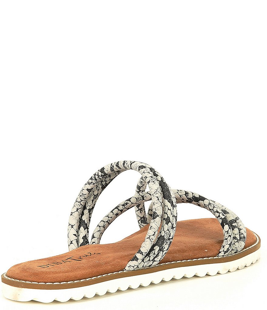 Diba True Cedar Cove Snake Print Strappy Flat Sandals
