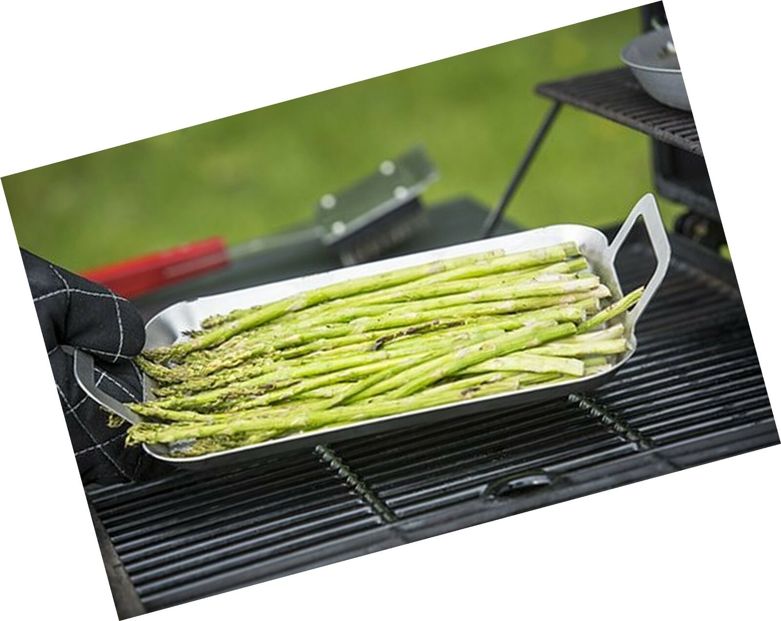 TableCraft 13.5" Stainless Steel Grilling Pan with Handles | Great for Outdoo...