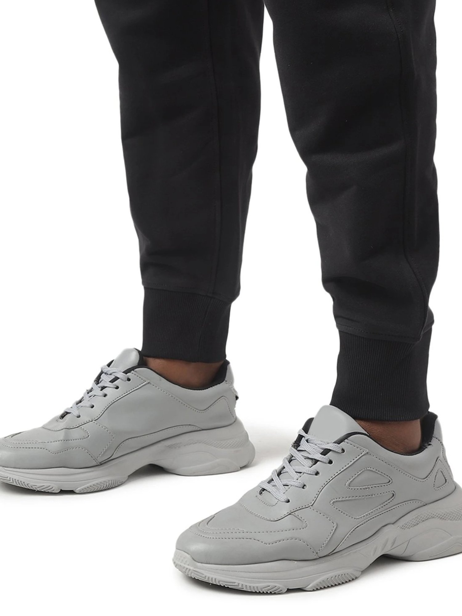 Parx Black Jogger Fit Joggers