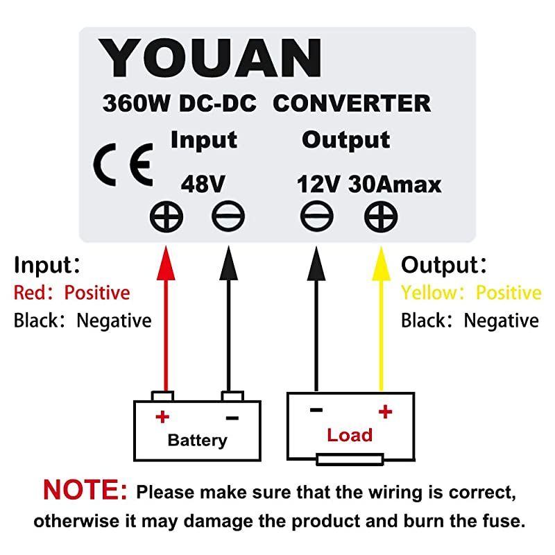DC/DC 24V to 12V Step Down Converter 40A 480W Voltage Reducer Regulator Buck Transformer