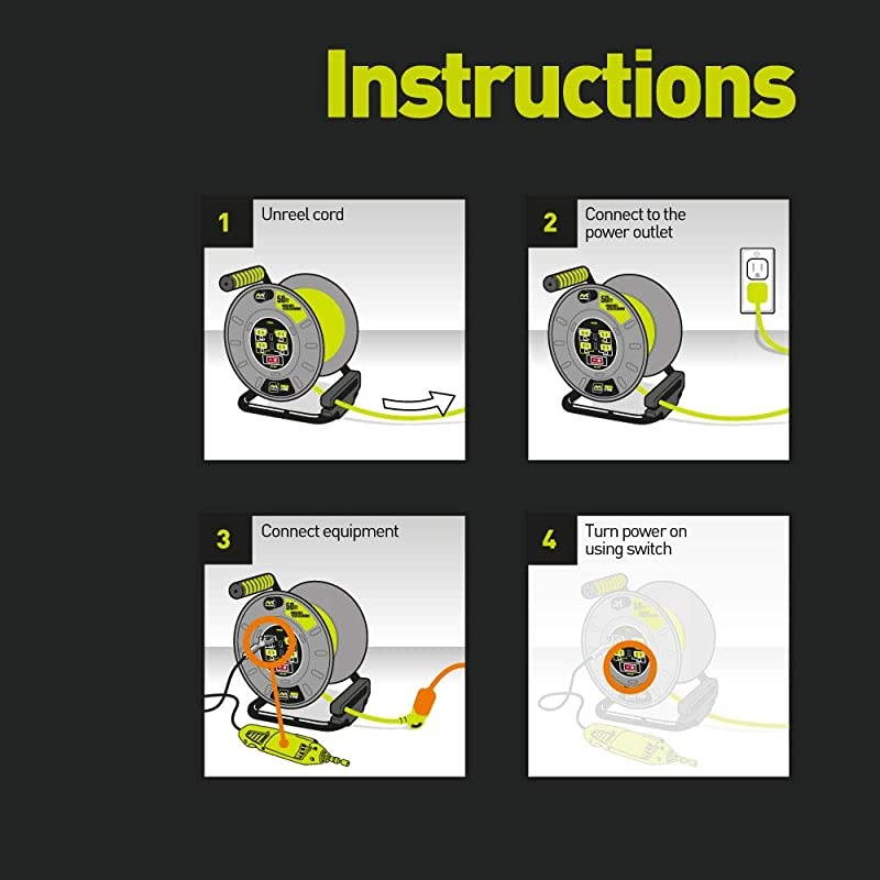 Medium Open Reel 50ft wUSB 14AWG