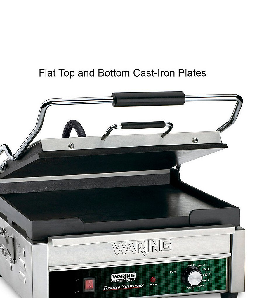 Waring Commercial Tostato Supremo Full Size 14#double; x 14#double; Flat Toasting Grill