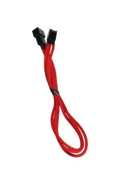 NZXT CABLE-NT-CB-3F600-R 600mm 3 Pin Fan Extension Braided Cable Cord Red