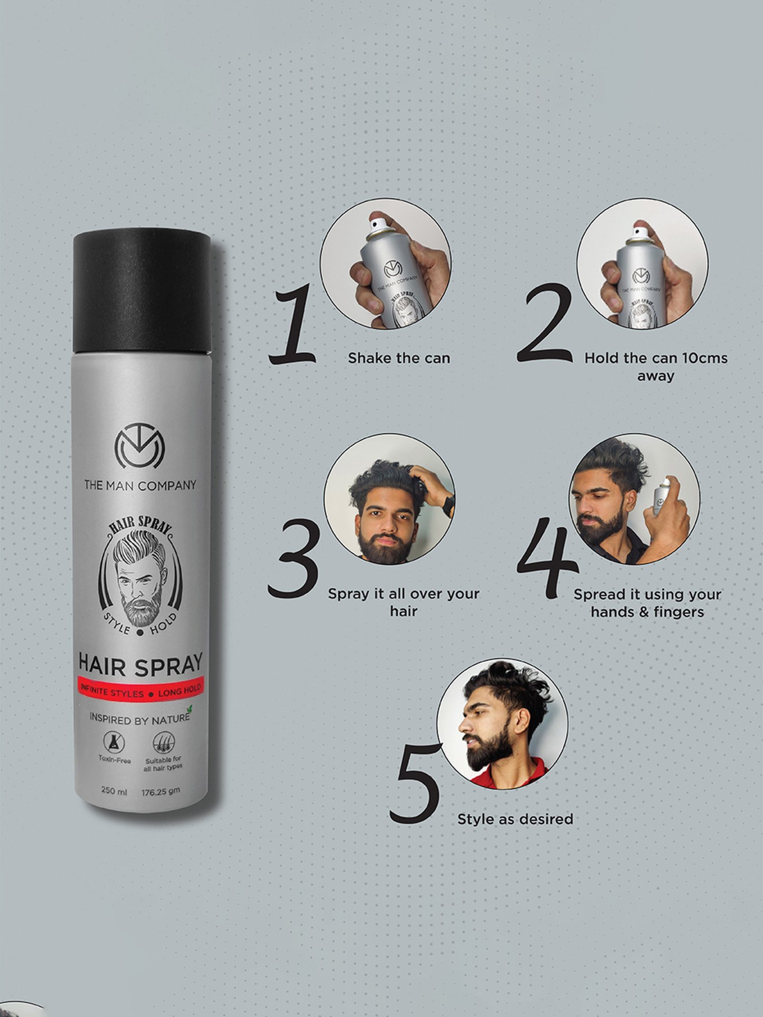 The Man Company Hair Spray - 250 ml