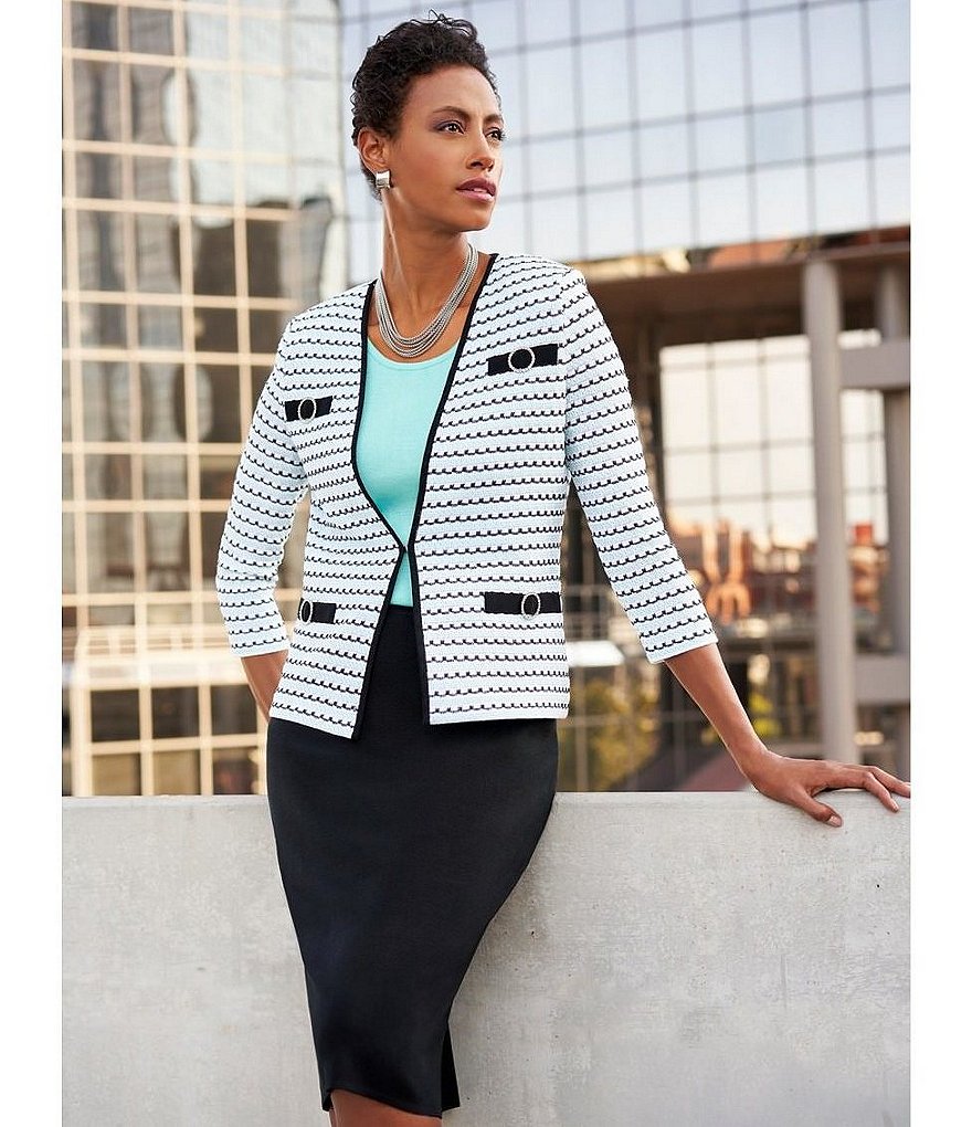 Ming Wang Straight Washable Skirt