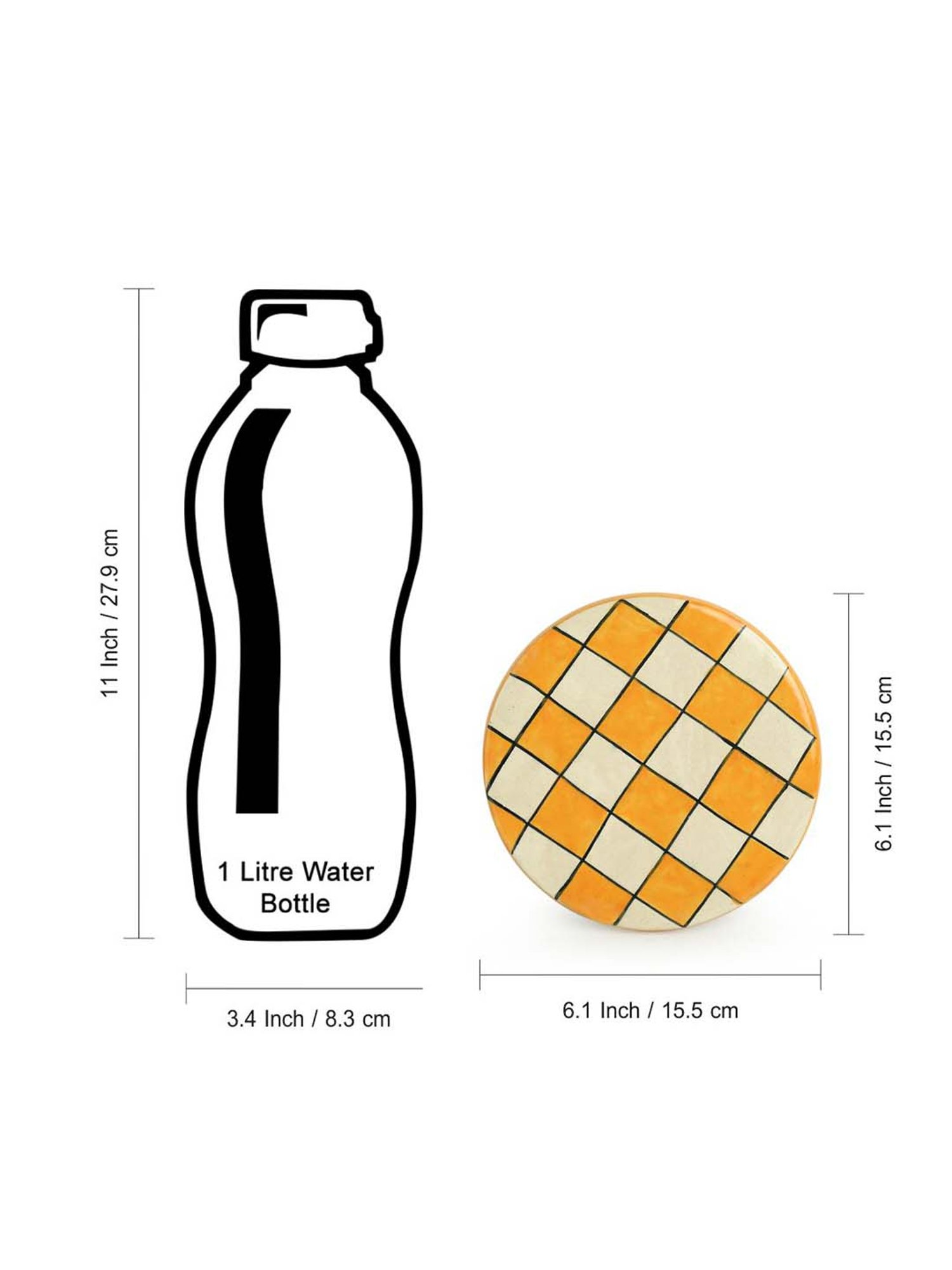 ExclusiveLane Hand-painted Trivets in Ceramic (Set of 2)