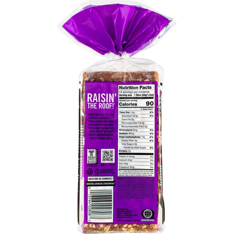 Dave's Killer Bread Organic Raisin' the Roof - 18oz