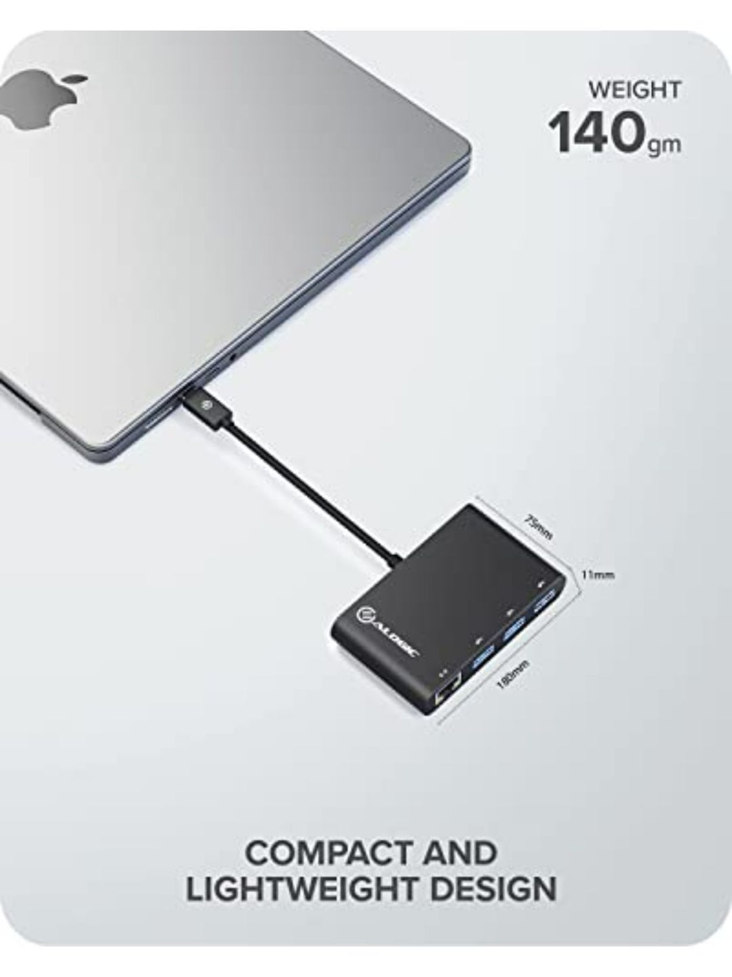 Moerdon SCB138 Fast Charging Data transfer Cable with LED indicator (Black)