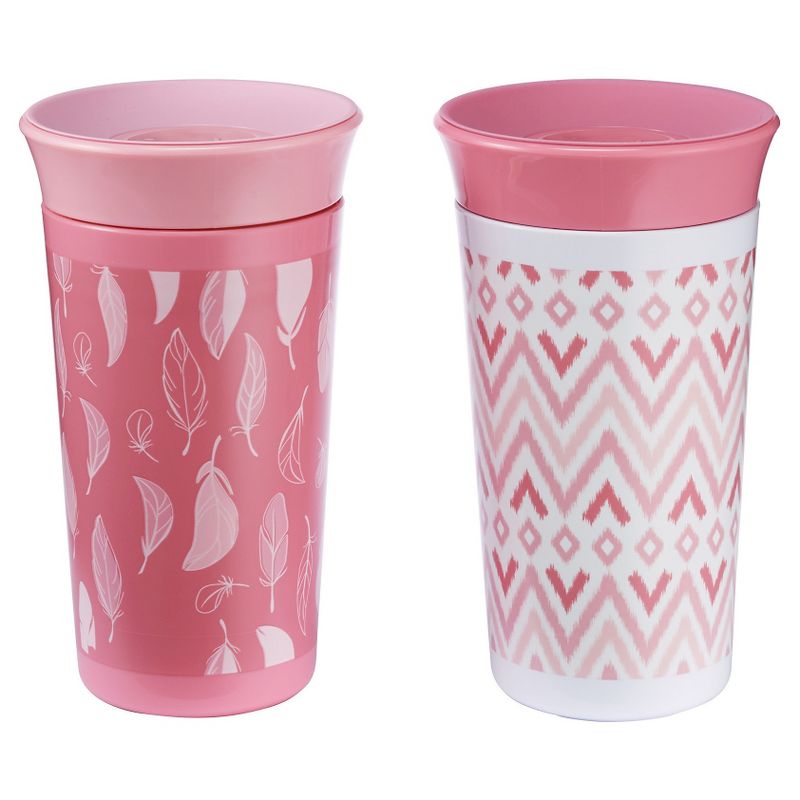 Tommee Tippee 2pk Insulated Straw Toddler Cup - Pink/Mint - 9oz