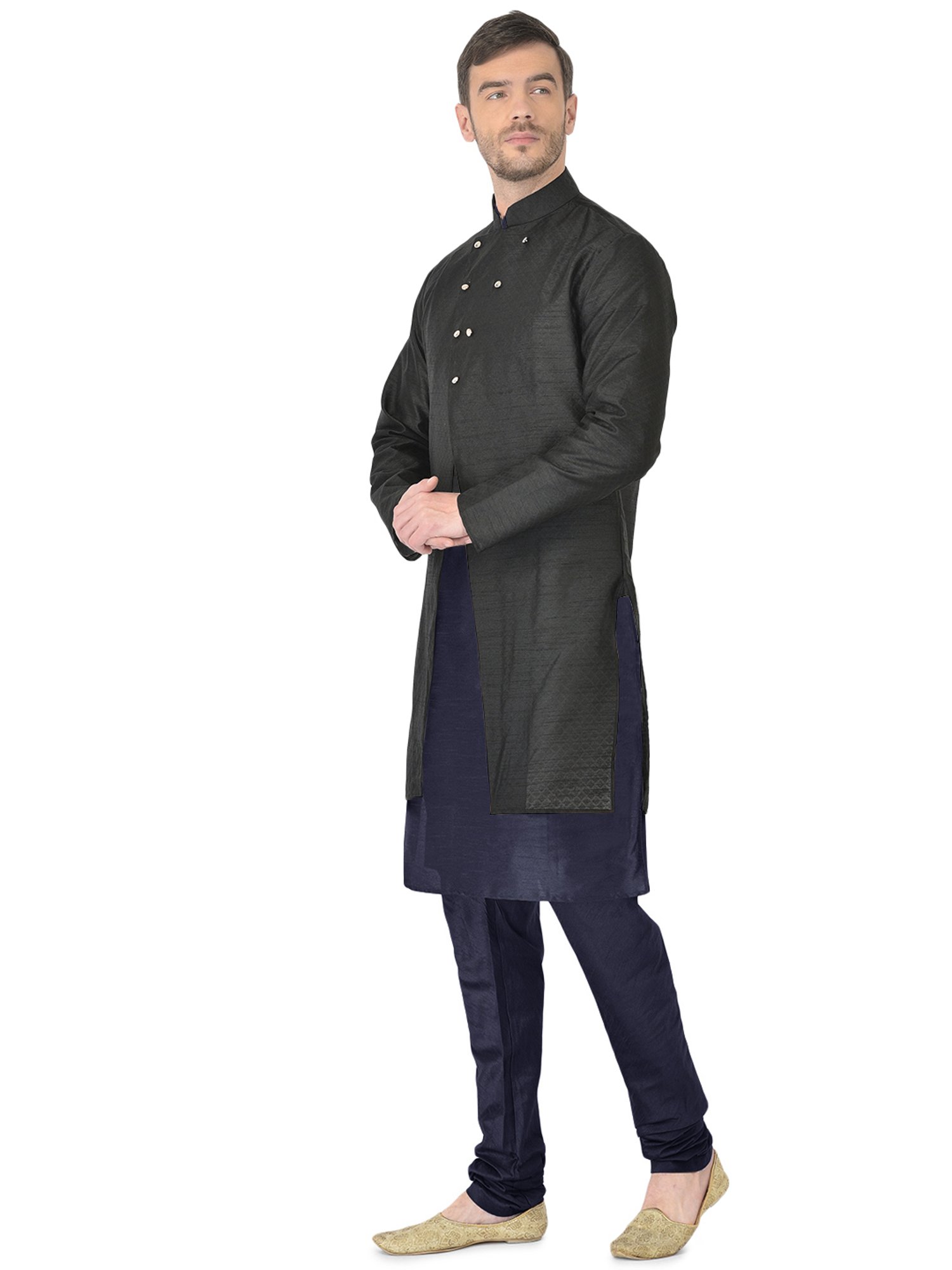 SG RAJASAHAB Multi Regular Fit Self Pattern Kurta Set