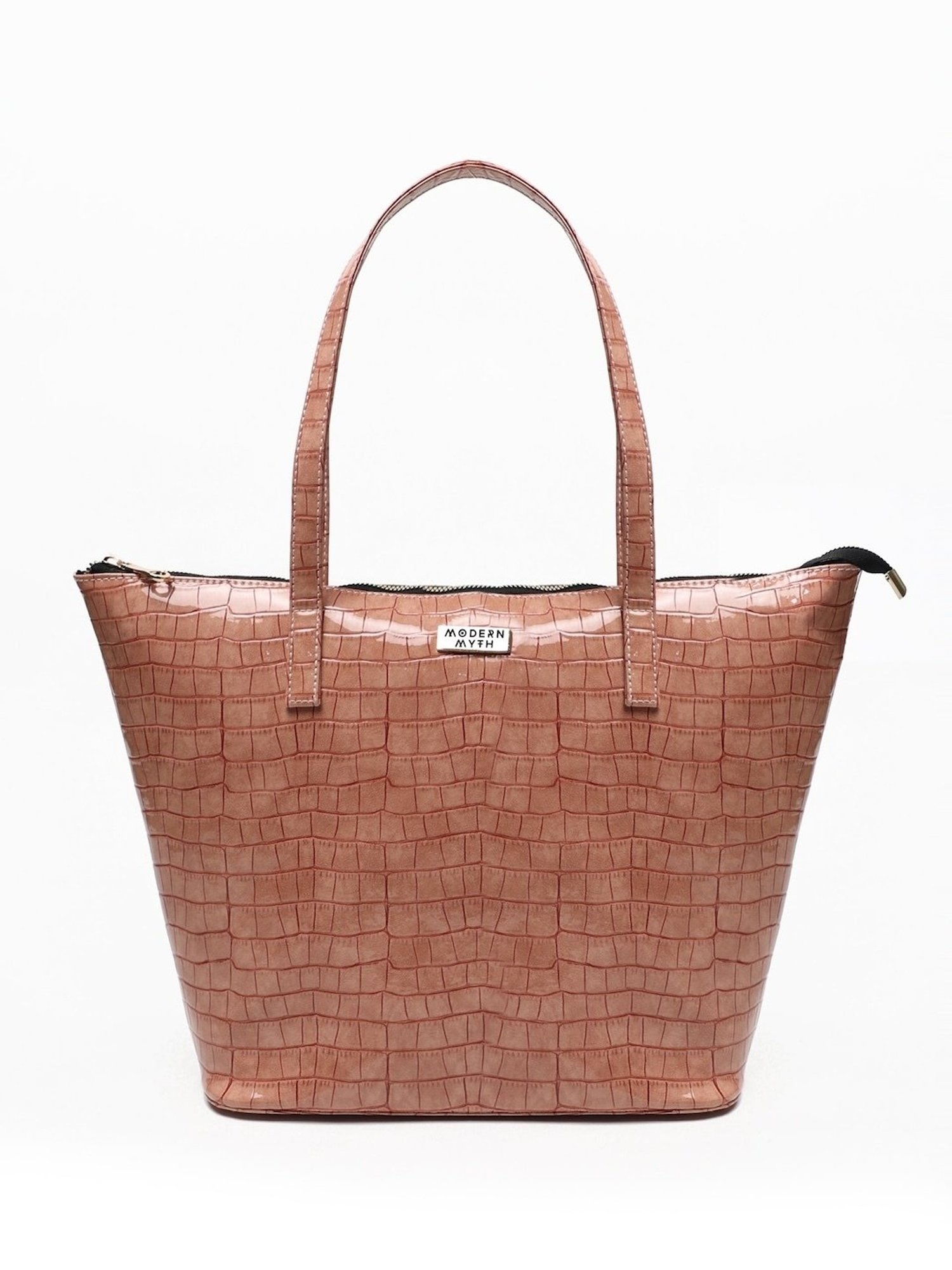 Modern Myth Epic Terracotta Textured Large Tote Bag