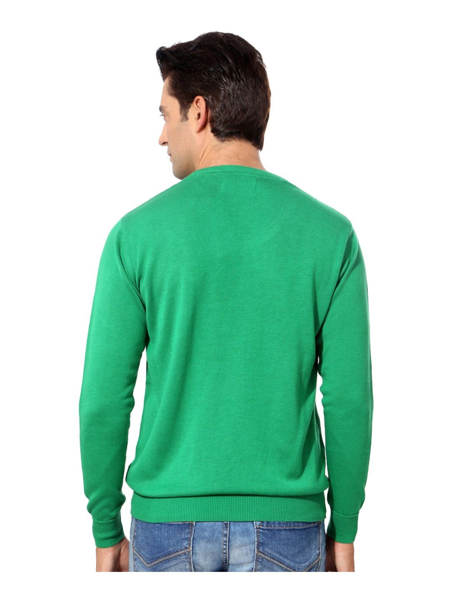 Tribe by Allen Solly Green Regular Fit Sweater