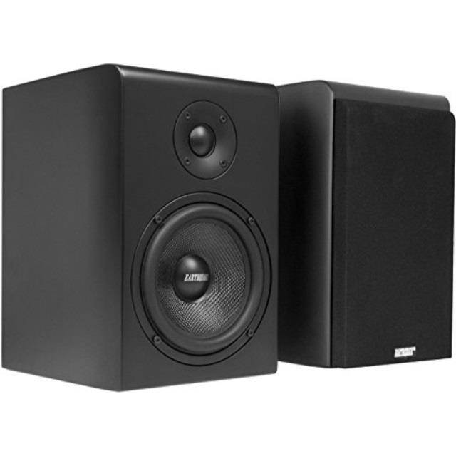 Earthquake Sound RBS-52 2-Way Bass Reflex Bookshelf Home Speakers, Set of 2, Matte Black
