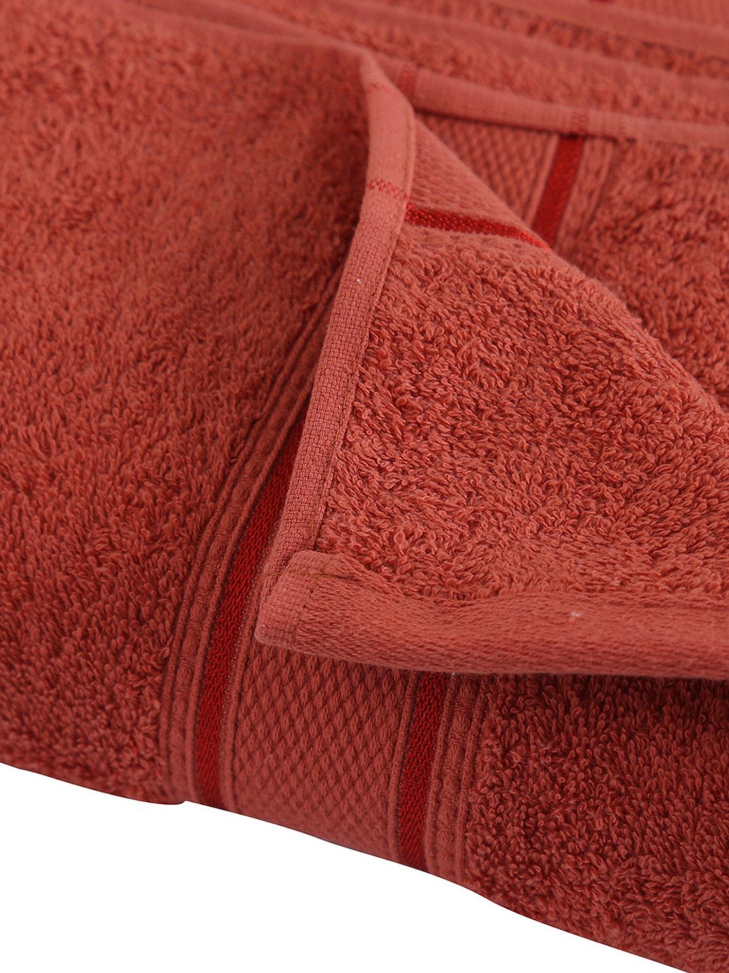 Inhouse Eddie Peach Solid 450GSM Cotton Medium Towel Set by maspar